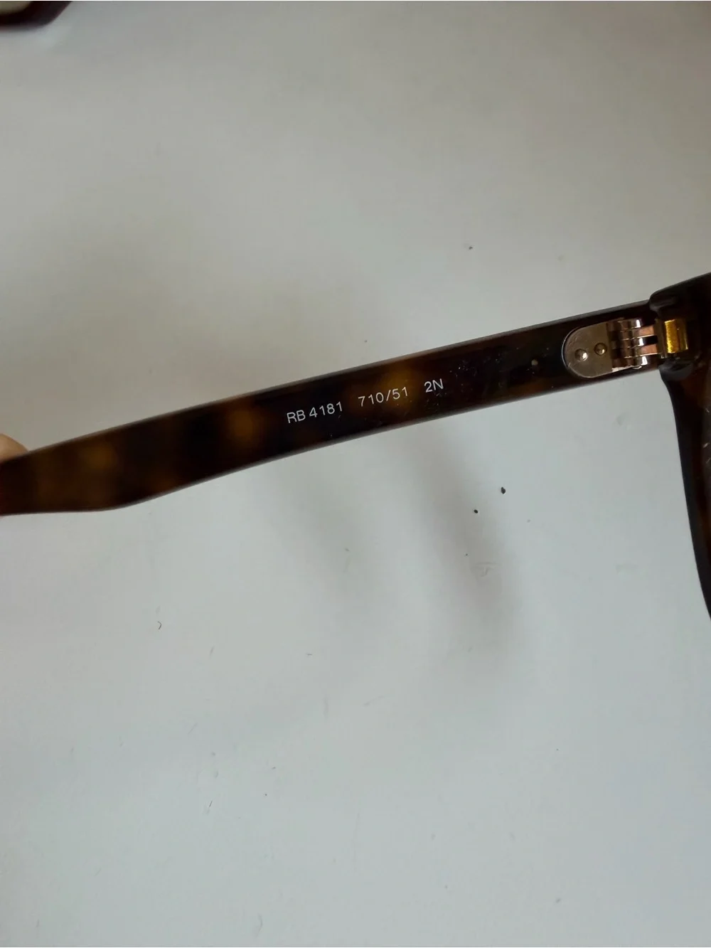Ray-Ban rb4181 unisex Tortoiseshell Acetate Glasses - Dark Brown